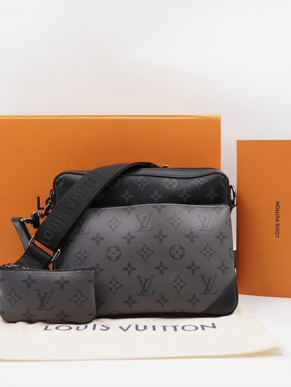 CI25 ❤️ Louis Vuitton Monogram Eclipse Trio Shoulder Bag